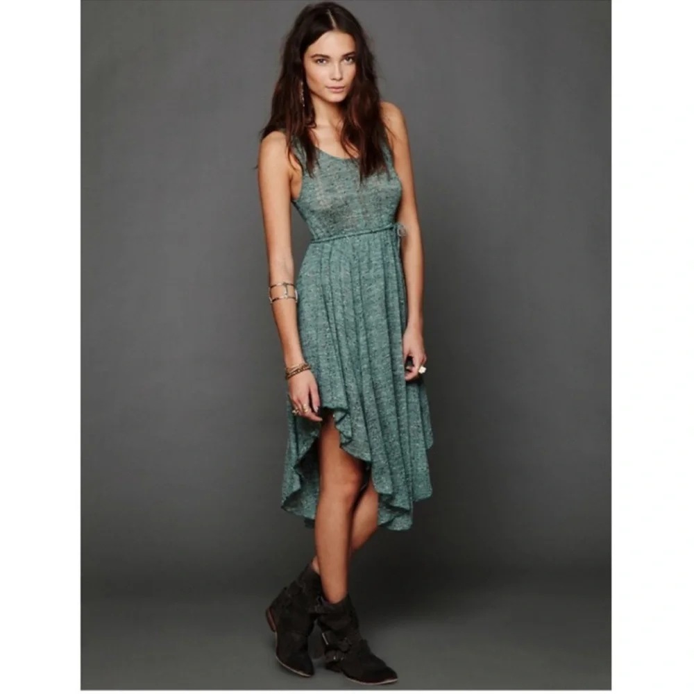 Free People • FP Beach Starry Night Gauzy Asymmetrical Hem Lined Dress XS/S